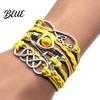 Timeless Fashion Accessory Braided Wrap Layered Faux Leather Bracelet Retro