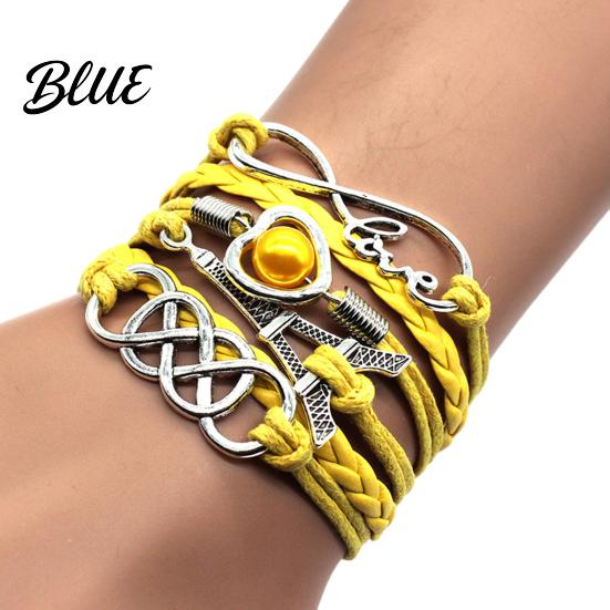 Timeless Fashion Accessory Braided Wrap Layered Faux Leather Bracelet Retro
