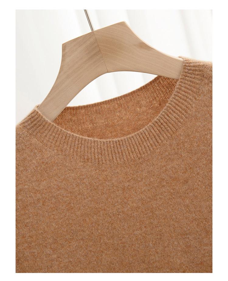 Pánský svetr s krátkým rukávem z kašmírové vlny na podzim a zimu