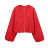 European and American Style, New Women's Clothing, Fashionable Versatile Round Neck Soft Short Bomber Jacket