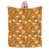 Vintage Roses Spring Flower Insects Pattern Sepia Gold Blankets Flannel Printed Soft Throw Blanket for Bed Bedspreads