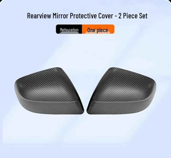 Tesla Model Y/3 Carbon Fiber Texture Rearview Mirror Cover – Backup Camera Shell Protector