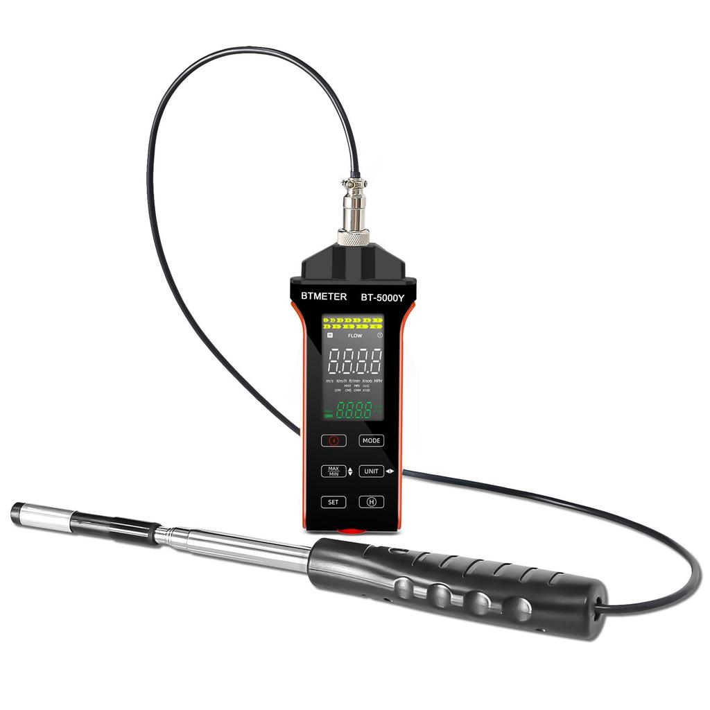 Handhold 5000Y Thermal Energy Induction Anemometer, Hot-Wire Airflow Sensor Measurement, Low Velocity Air Detection Tester Tools