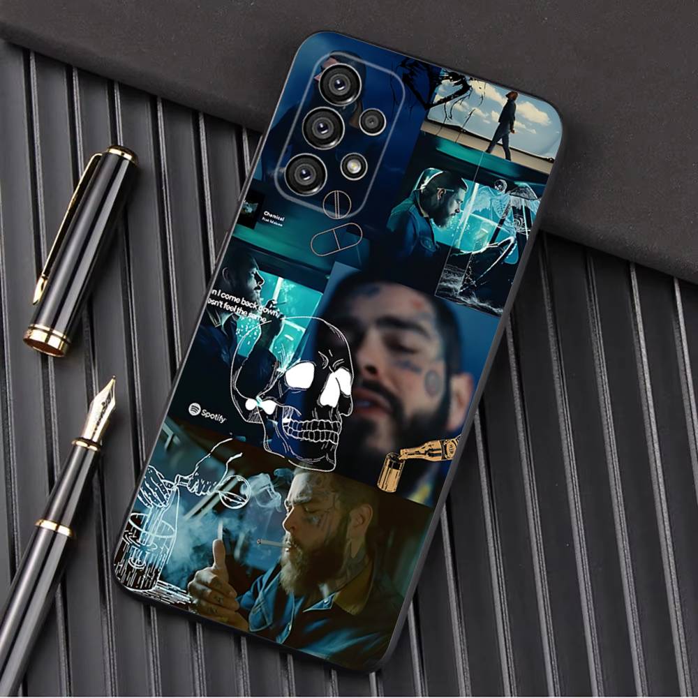 

King P-Post M-Malone Phone Case For Samsung Galaxy A13,A21s,A22,A31,A32,A52,A53,A71,A80,A91 Soft Black Shell Samsung a224g