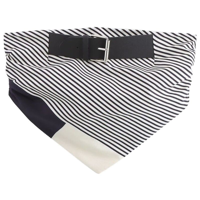 

Fashion Style 2024 Autumn New Women s Clothing Stylish Versatile Belt Stripes Poplin Tops 8403494 Figure Color L