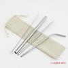 New Stainless Steel Metal Drinking Straw Reusable Straws 4Pcs /set  7Pcs/set ( Bag Included)