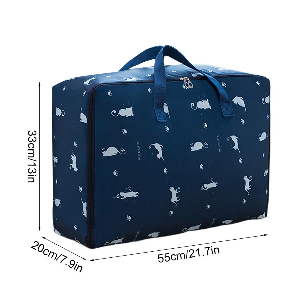 Quilt Storage Bags With Zipper Blankets Organizer Waterproof Foldable Zippered Handbags For Space-Saving Storage Dorm Clothes