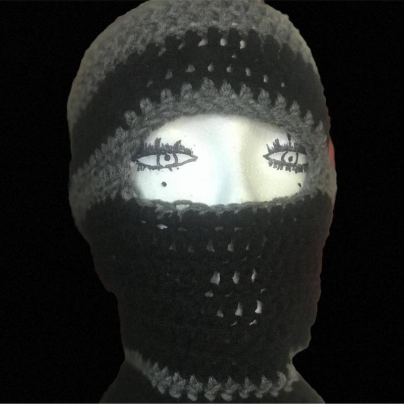 New Halloween Witch Hat Handmade Crocheted Wool Hat Festive Funny Autumn and Winter Warm Pullover Hat