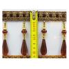 1M Crystal Bead Pendant Tassel Fringe Lace Trim for DIY Upholstery Chandelier Tablecloth Curtain Sewing Accessory Edge Dector