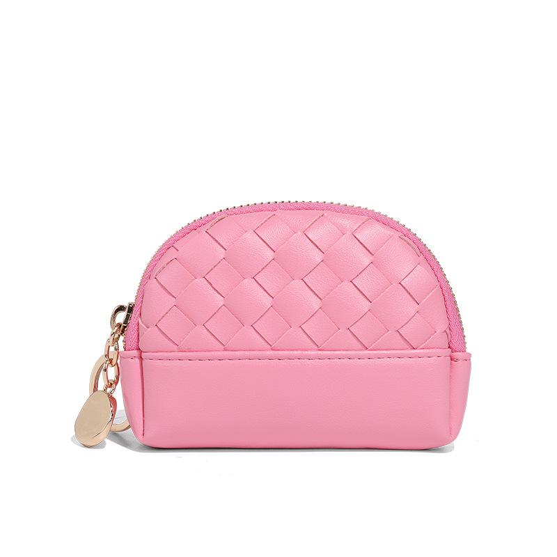 Torebka damska, Ręcznie tkany portfel damski, Prosta portmonetka, Portfel, Skóra PU, Mały zamek błyskawiczny, Kosmetyczka