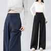 2026 Spring High-Quality Cotton Linen Wide-Leg Pants - Plus Size, High Waist, Versatile, Casual, and Floor-Length for Women
