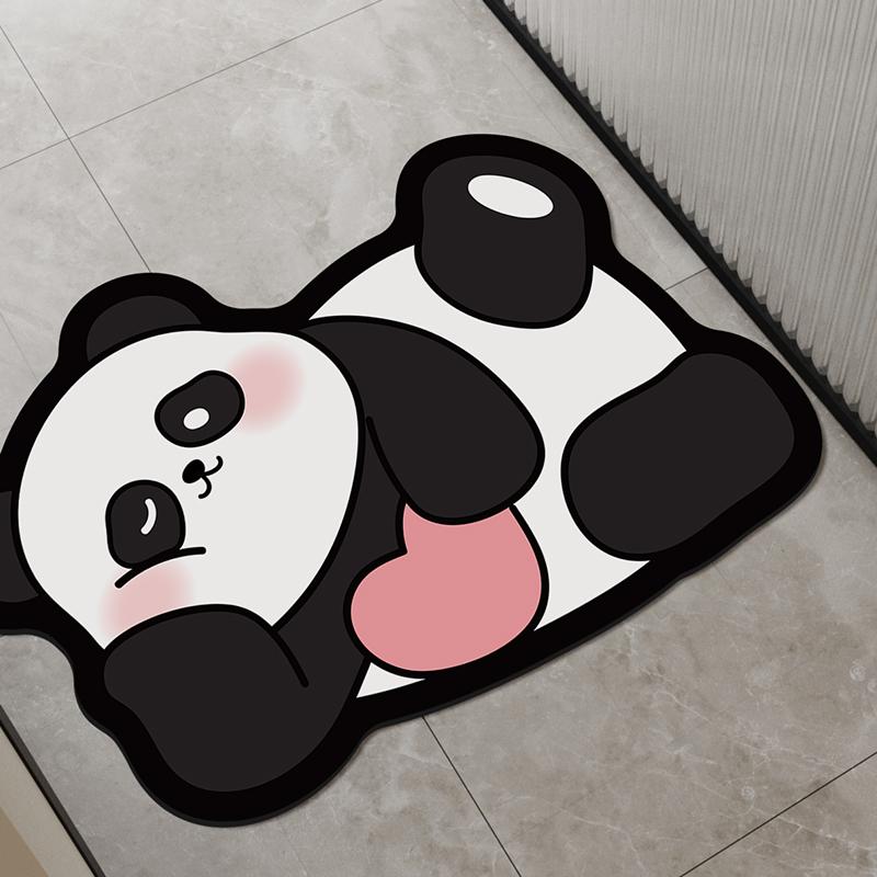 Cartoon Cute Bathroom Pad Home Diatom Mud Rug Moisture-wicking Dirty Quick Good Dry Foot Mat Toilet Door Non-slip Mat
