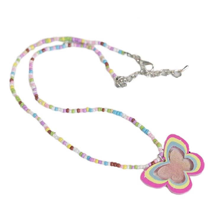 

Beautiful Beads Neck Jewelry Colorful Beaded Choker Resin Material for Lady Girl 1