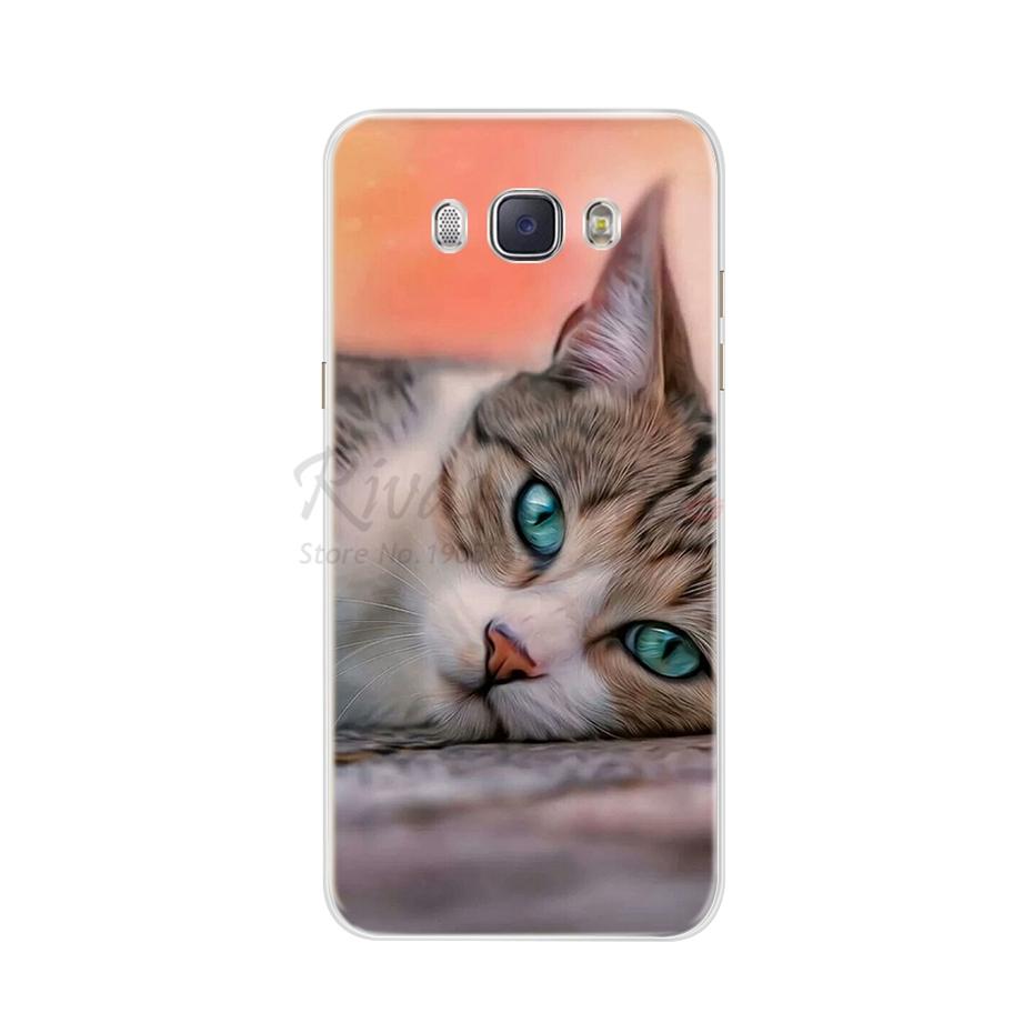 For Funda Samsung Galaxy J5 2016 Case J510 J510F Cover Flowers Painted Back Protective Phone Case For Coque Samsung J5 2016 Case