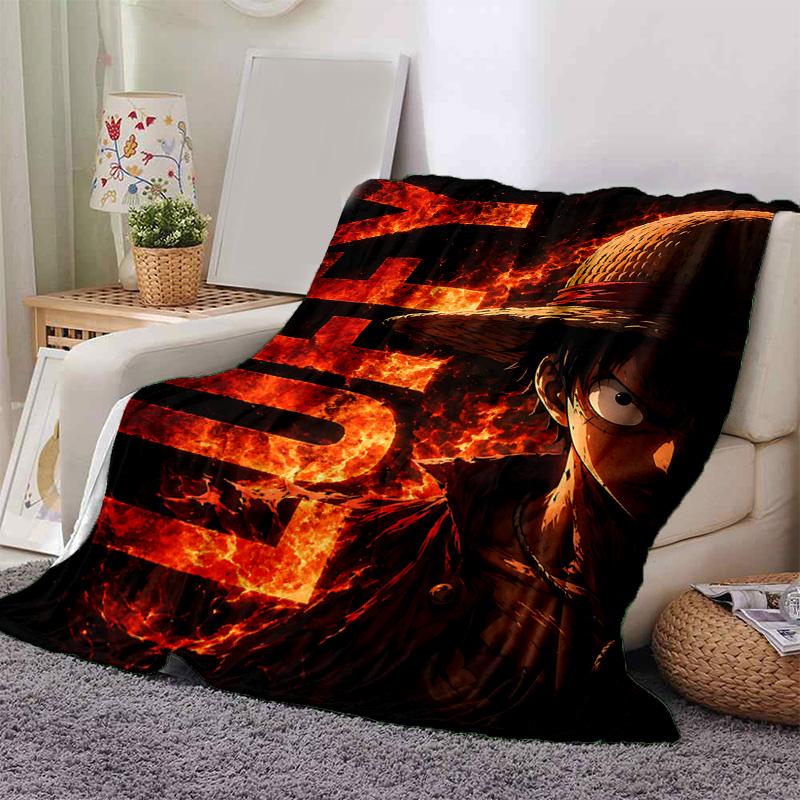 1pc One Piece Marine Admiral Chopper Soft Throw Blanket Flannel All Season Light Weight Living Room/Bedroom Warm Blanket. M7270137