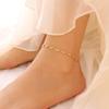 Pastoral Geometric Fairy Dolphin Anklet In Titanium Steel, 18K Gold-Plated - Women’s Accessory