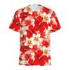 3D Printed Summer T-Shirt Casual Round Neck Short-Sleeved Flower Shirt Plant Pattern Top Men Women Style