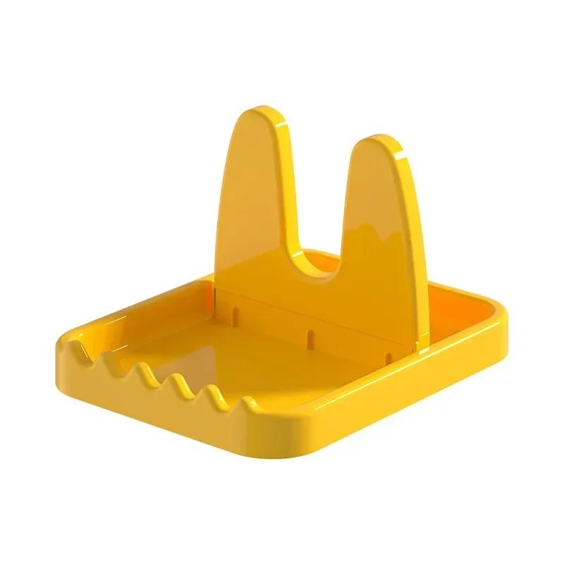 Household Kitchen Foldable Pot Lid Rack Plastic Spoon Holder Organizer Storage Pad Kitchen Storage Shelf Cookware Accessories
