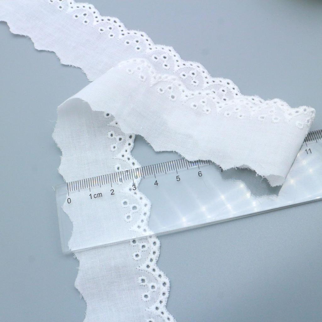 9088 Gekämmter Baumwollstoff Barcode Trendmarke Damenbekleidung Kinderbekleidung Sofatischdecke Stickerei Spitze Zubehör
