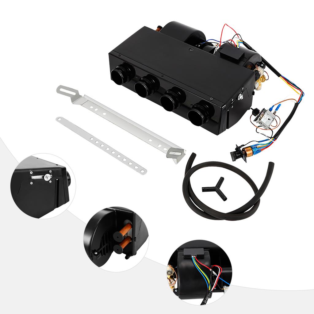Direct Replacement Integrated Cooling and Heating Evaporator,3-speed 12V Temperature Regulating Device for Construction Vehicles
