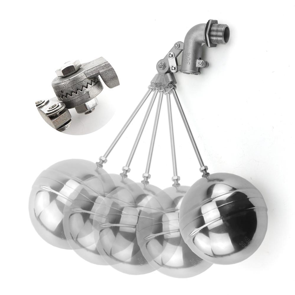 Adjustable 304 Stainless Steel Float Valve 1/2"-1" DN15-DN32 for Industrial & Residential Water Tank Level Control