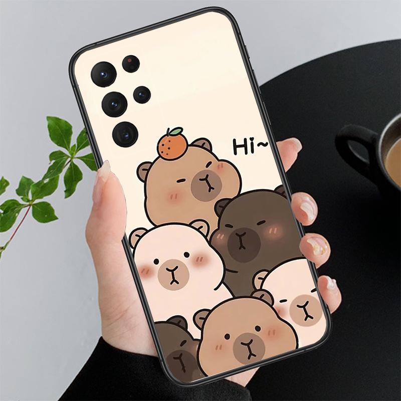 Cartoon Cute Capybara Phone Case For Samsung A55 A16 A56 A36 A35 A15 A53 A54 A33 A34 A25 A05S A52 A52S A14 A24 A26 A71