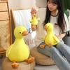 Liebenswertes weißes Gänse-Stofftier Niedliche gelbe Enten-Stoffpuppe Gans Ente Schlüsselanhänger Taschenanhänger Weiches Tierkissen Kindergeburtstagsgeschenk