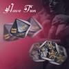 1 Set of 4 Marbled Engraved Glow-in-The-Dark Dice Set, Adult Polyhedral Game Accessories