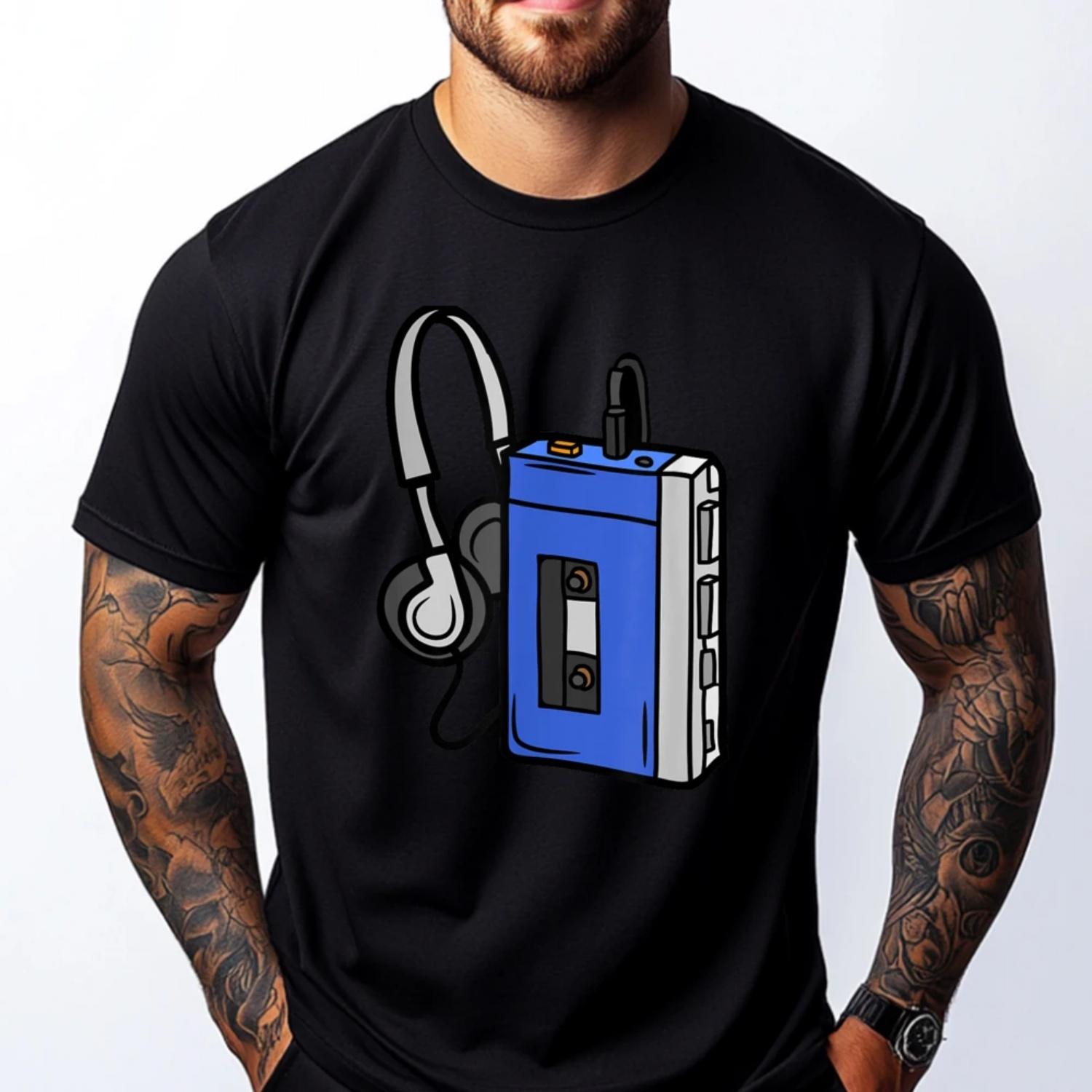 

Love Mixtape 80 Blank Cassette Tape 1980s 90 Music Graphic Tees Female Men s Clothing Illustration Tops XXXXXL чорний