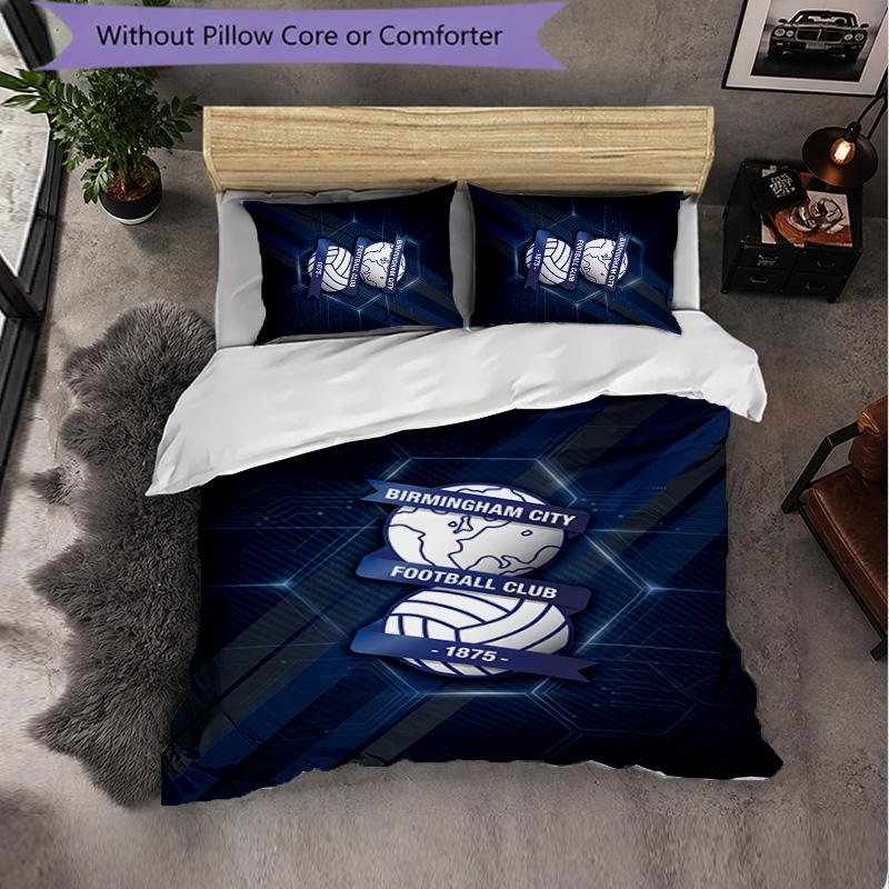 Birmingham City Themed Bedding 3Pcs Duvet Cover Set Decorative Bed Linen For Teen Room Home Decoration