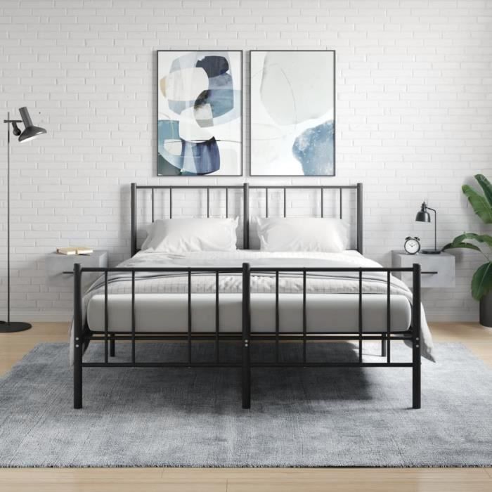 VidaXL Wall-mounted Bedside Tables 2 Pcs Concrete Grey 35x35x20 Cm 829829