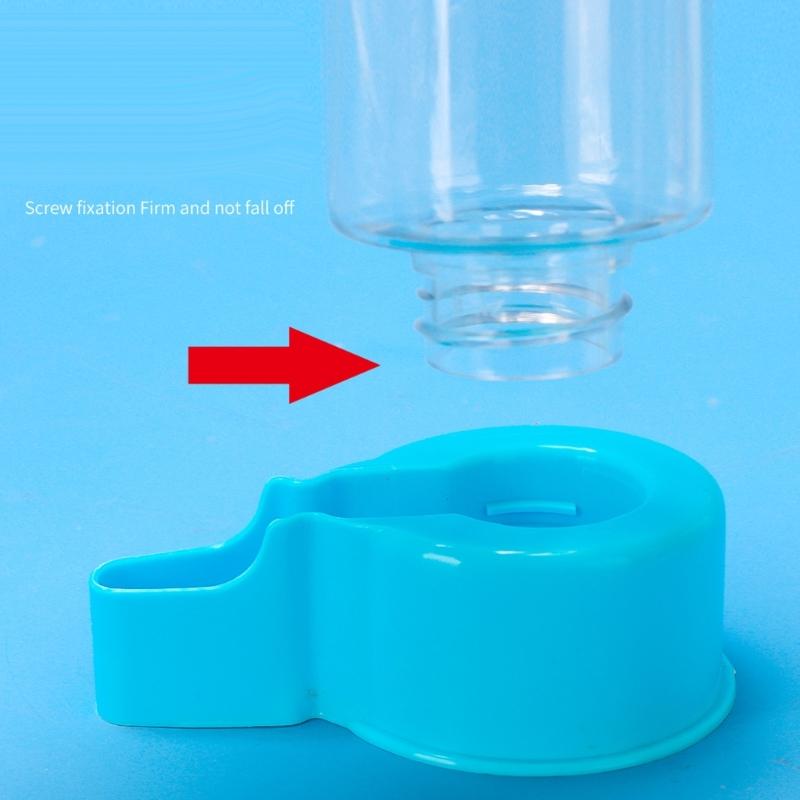 Water Bottle Drinker Clear Food Dispenser Container Set Mount In Cage