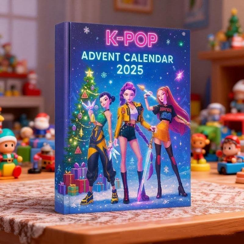 2D Flat 2025 Demon Hunter Advent Calendar Blind Box Christmas Tree Acrylic Pendant Gifts