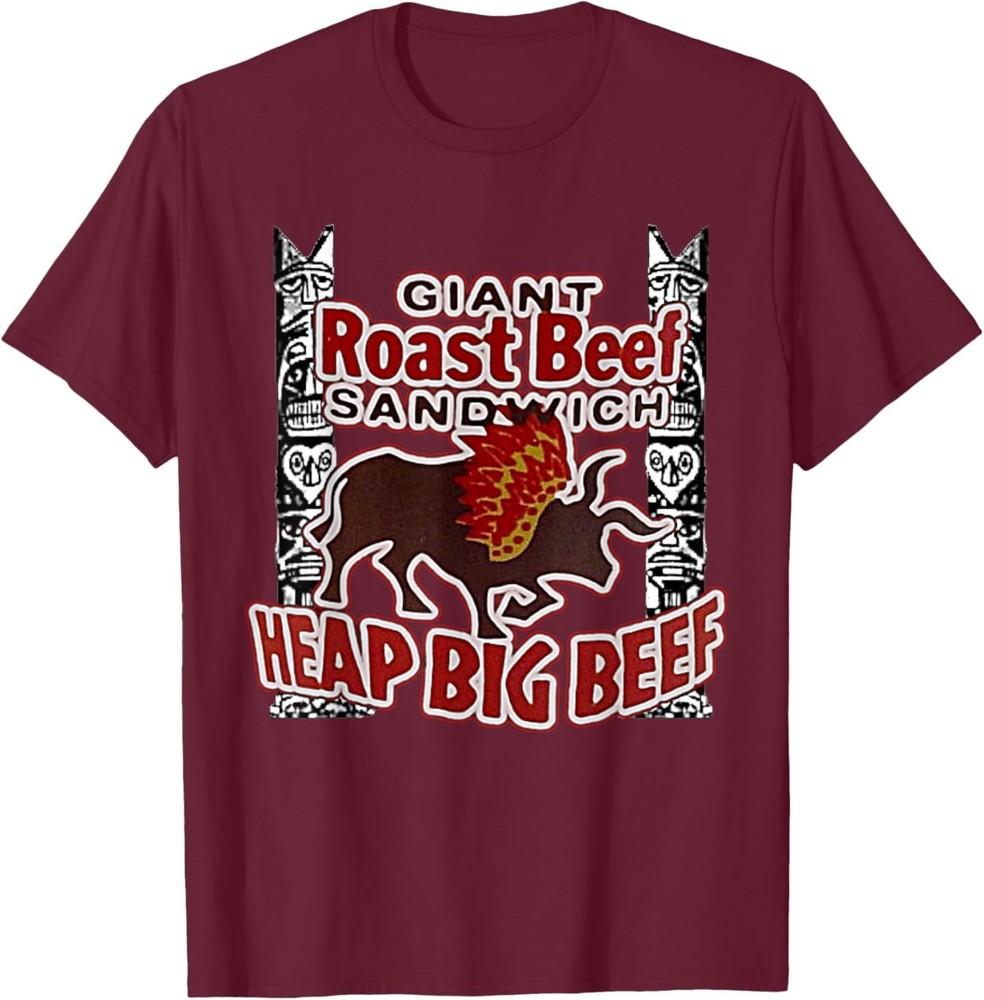 

Heap Big Beef Vintage Logo Restaurant Mid-Century Americana T-Shirt L