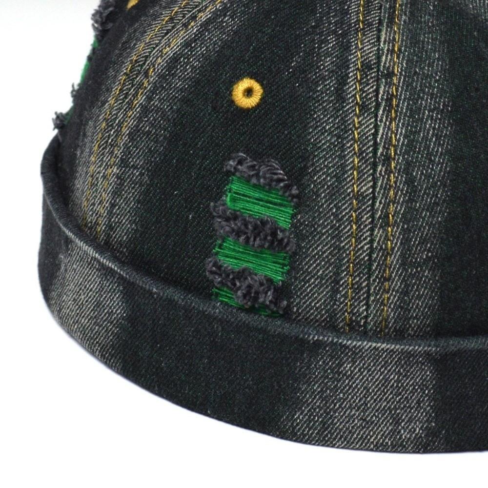 Vintage Brimless Skullcap Rolled Cuff Melon Cap Fashion Docker Cap Streetwear