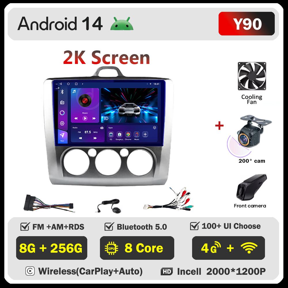 For Ford Focus 2 Mk2 2004-2011 Car Radio Player Car Carplay Screen Autoradio Mirror Link Car Intelligent Systems 8 Core RDS 4G