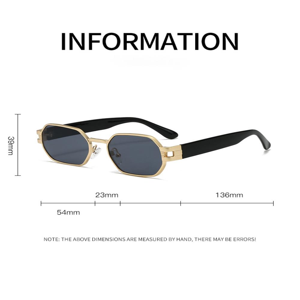 Fashion Square Frame Vintage Sunglasses Women Men Brand Designer Retro Metal Rectangle Sun Glasses Female Male Outdoor Eyewear