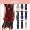 Beliebtes gewebtes Quastenkleid Pailletten 1920 Vintage Europäisches und Amerikanisches Filmkleid Kleid