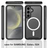 For Samsung Galaxy S24+ Magnetic Case PC+TPU Phone Cover with PET Screen Film All-Around Protection