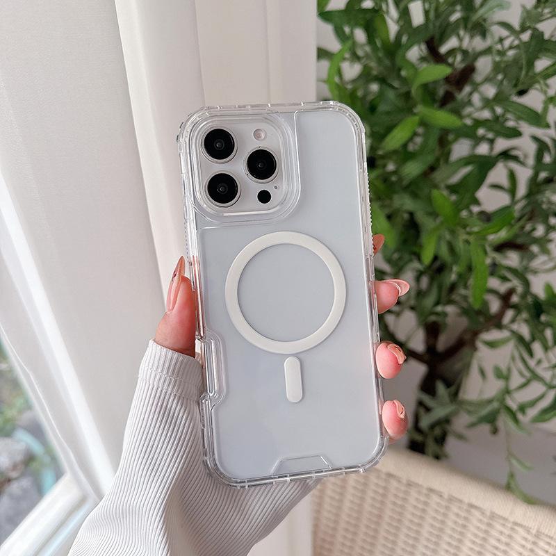 Three-in-one Magnetic Phone Case for IP6PROMAX Glossy Same Color 360 Phone Case For  iPhone 11