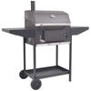 VidaXL Charcoal Barbecue with Bottom Shelf Black