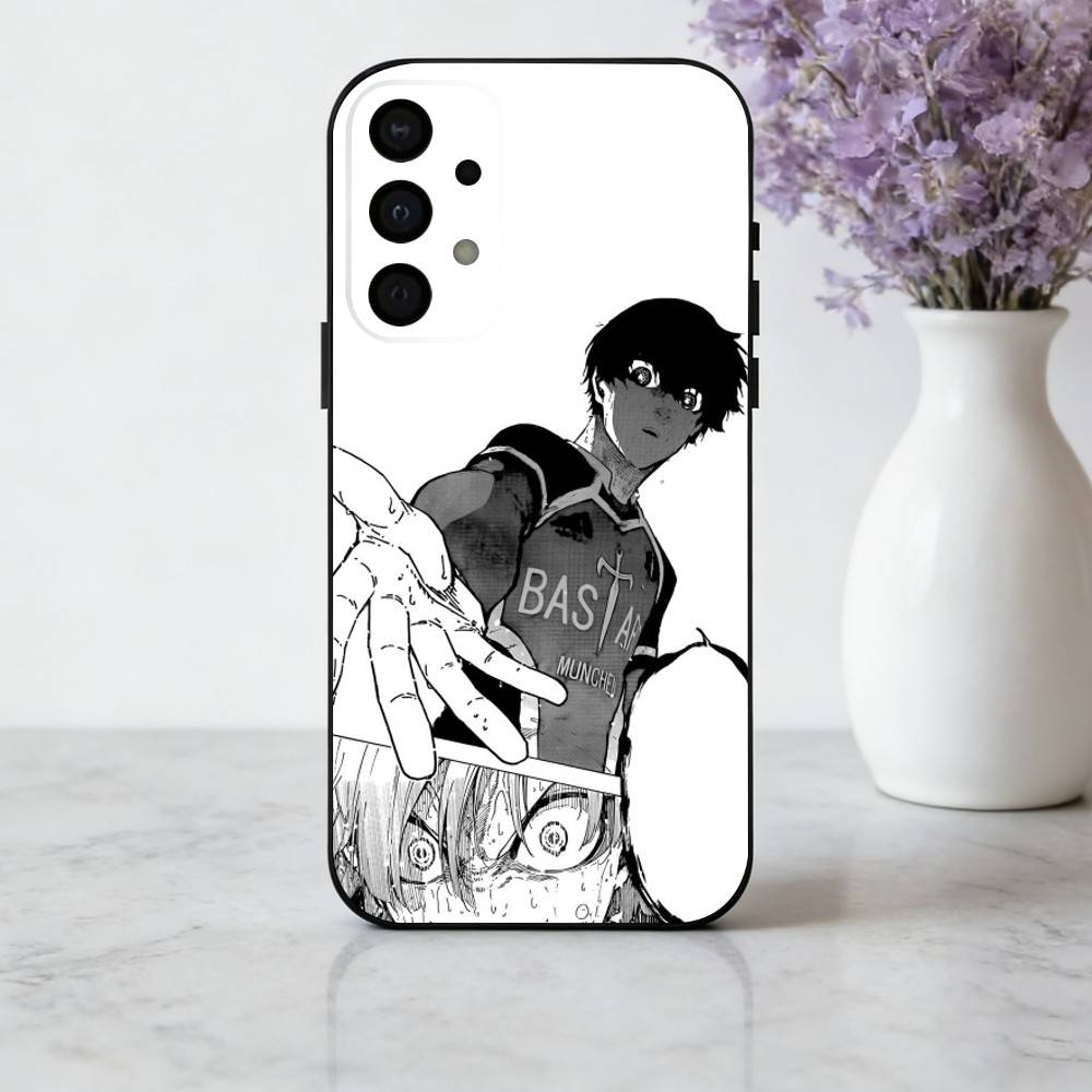 C-Comics B-Blue L-Lock-K  Phone Case For Samsung Galaxy A73,A72,A71,A70,A53,A52,A51,Soft Silicone Black Cover