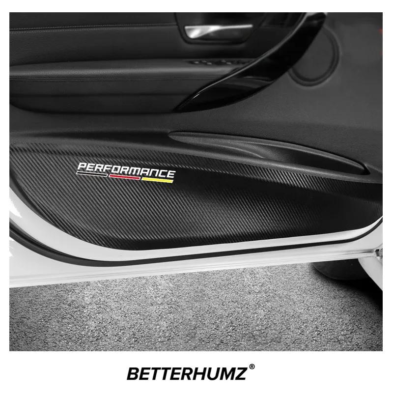 For BMW E90 F10 F30 F20 F34 F07 X3 F25 X5 F15 E70 X1 E84 Carbon Fiber PVC 4pcs Car Door Anti-Kick Pad Stickers Protector Films