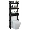 VidaXL Étagère de toilette Noir 63x26x171 cm Bois de pin massif 824662
