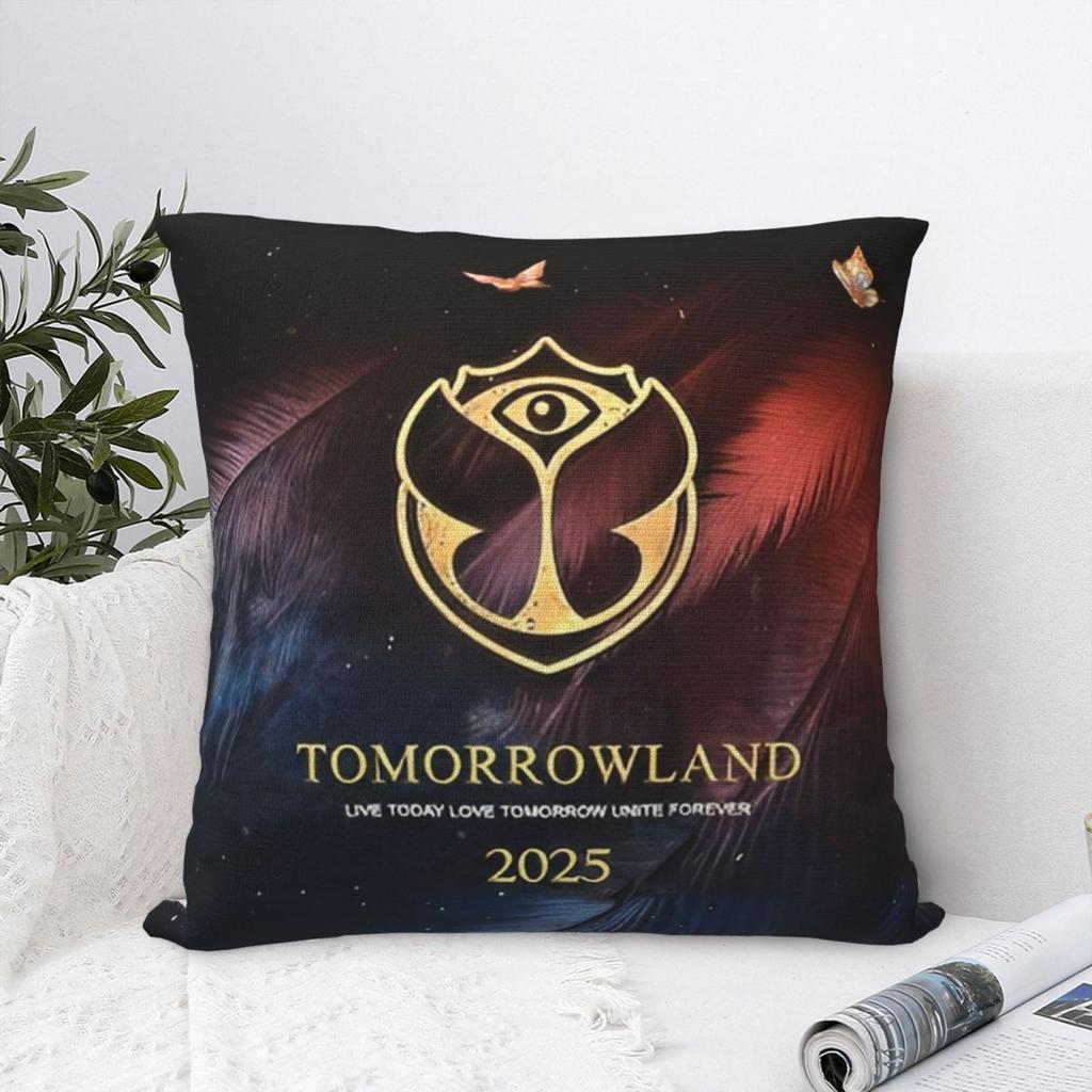 Tomorrowlandd Music Festival Square Pillow Cases Cushion Cover Vintage Decorative Throw Pillow Case Cover For Car 40X40Cm