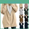 Gemütlicher Damen Teddybär Flauschiger Mantel Kapuzenjacke aus Kunstfleece Oberbekleidung für ultimativen Komfort