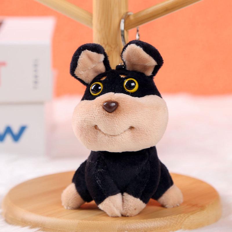 Cuter Dog Honeybee Plush Keychain Pendant With Squat Design For Gift Girls