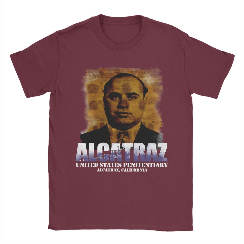 Unisex Al Capone und Alcatraz T-Shirt 100% Baumwolle Kleidung Kreatives Kurzarm O-Ausschnitt T-Shirts Sommer T-Shirt