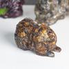 Resin Filled Water Crystal Dog Ornament With Semiprecious Stones For Office Decor And Collectors