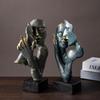 Escultura Figura de Pareja Arte Abstracto Premium Máscara Resina Buena Artesanía Decoración para el Hogar Duradero Duradero Útil Útil